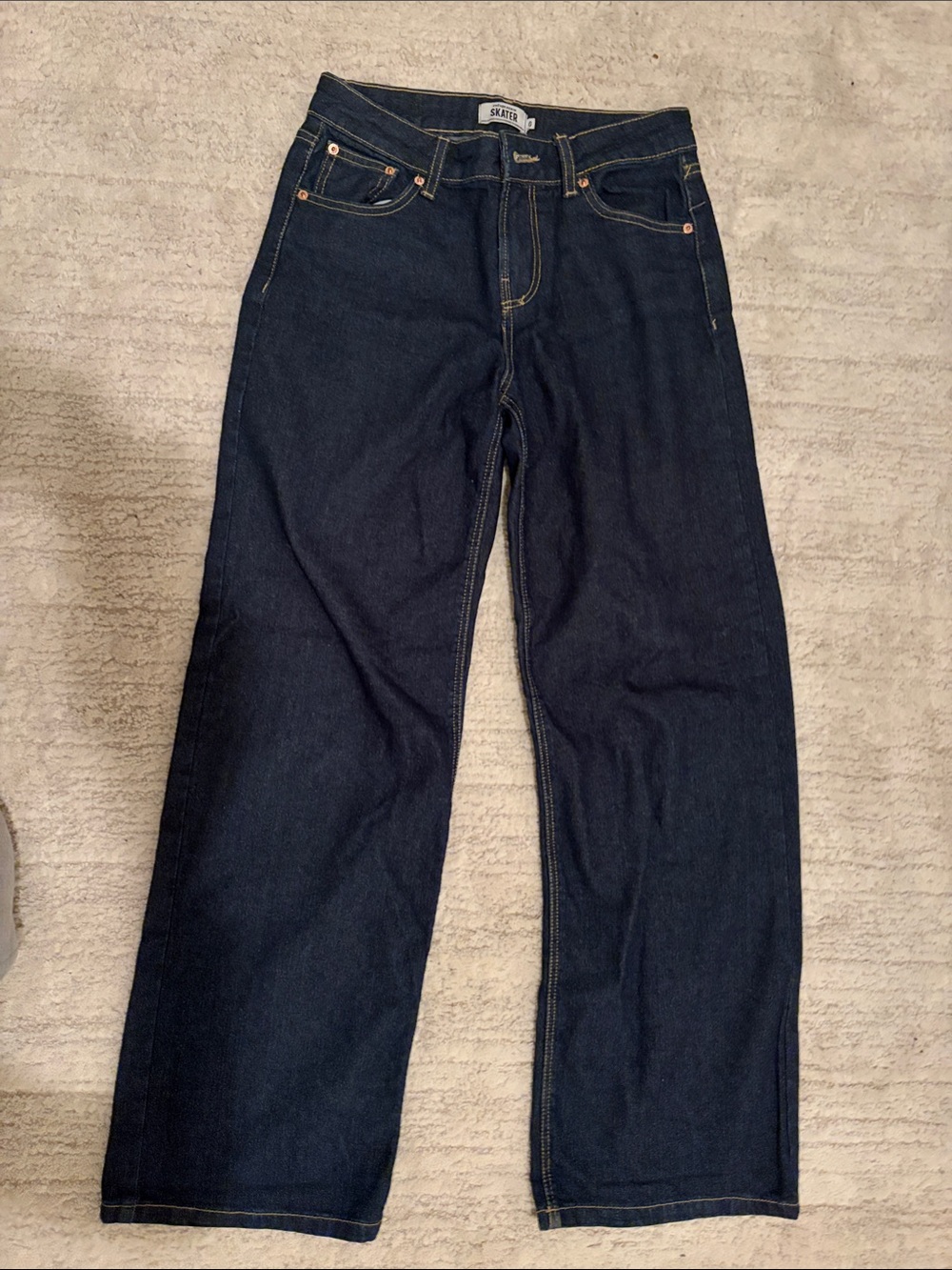 Urban planet Women's Dark Blue Straight-Leg Jeans Size 0